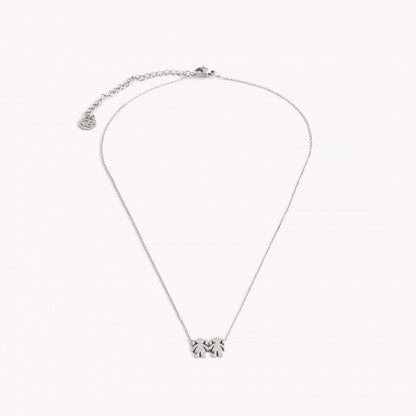 Two girls steel necklace