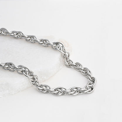 Thick base steel necklace