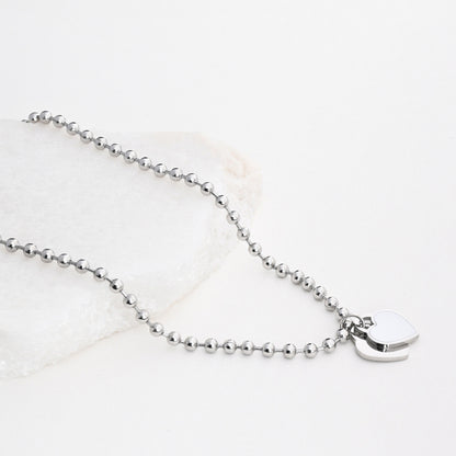 Double heart steel necklace - Colors