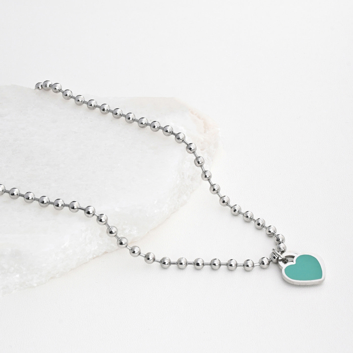 Double heart steel necklace - Colors