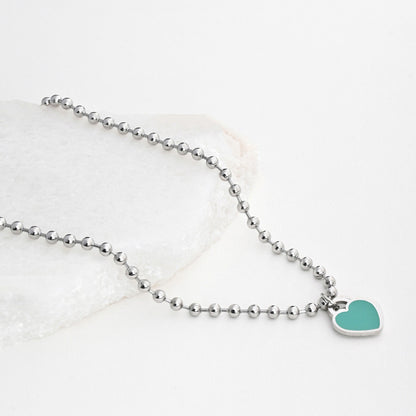 Double heart steel necklace - Colors