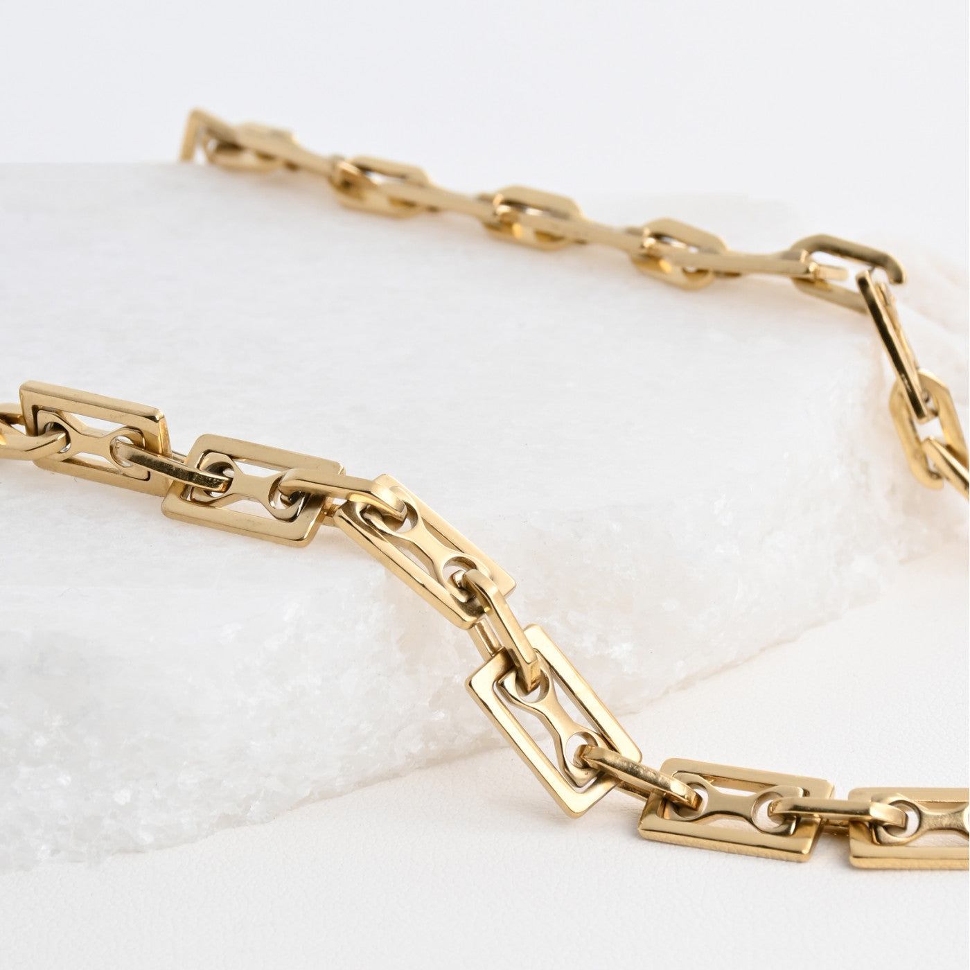 Rectangle steel necklace